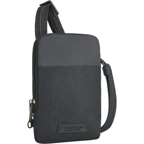 Women's Gray Heather Polyester Anti-Theft Metro Stadium Mini Imported Zipper - Picture 8 of 14